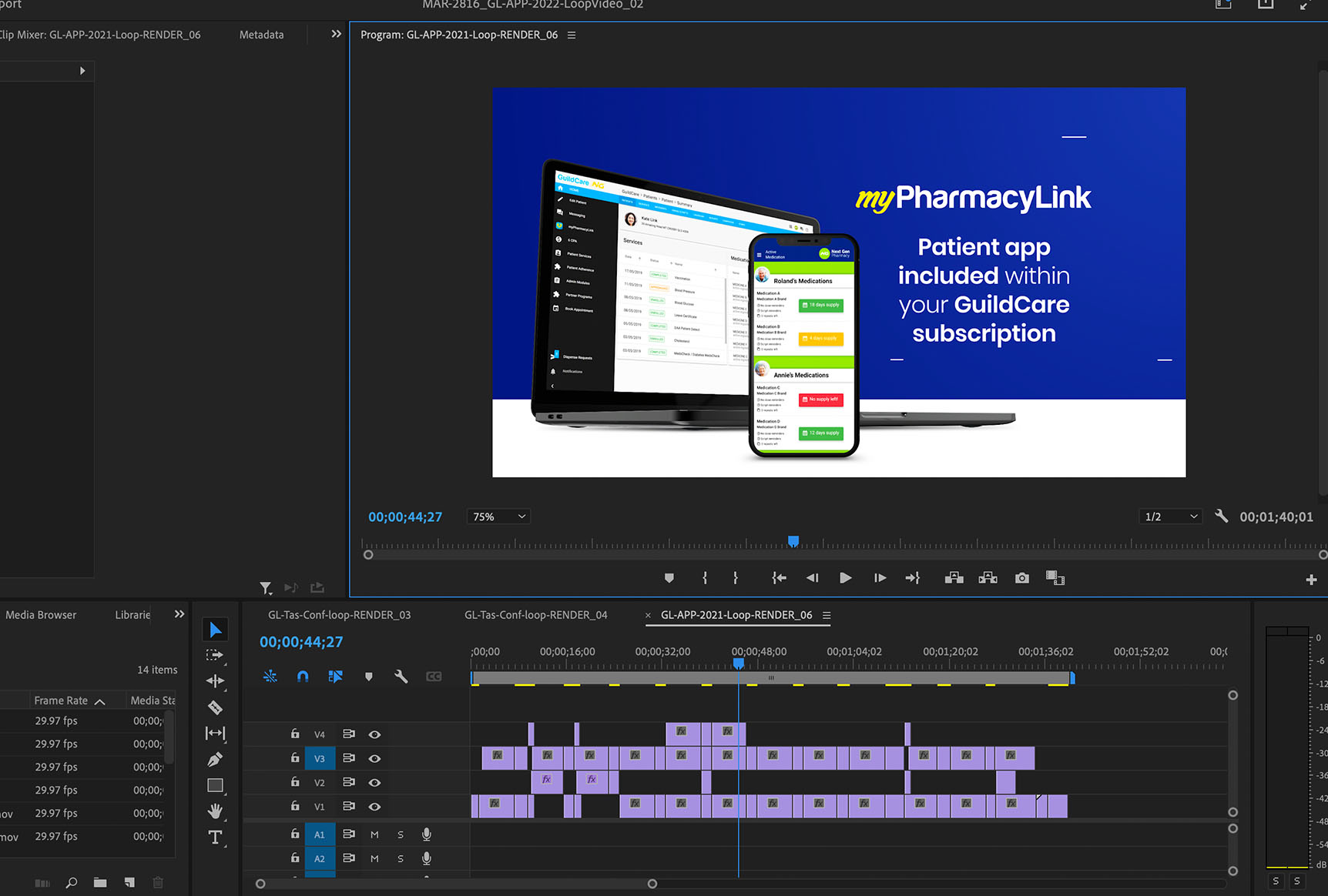 GuildLink Presentation - editing in Premiere